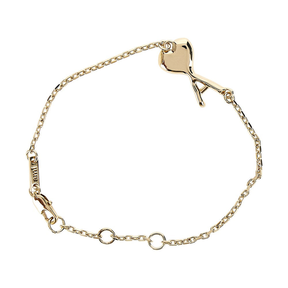 AMI Brass hammered Ami de Coeur bracelet