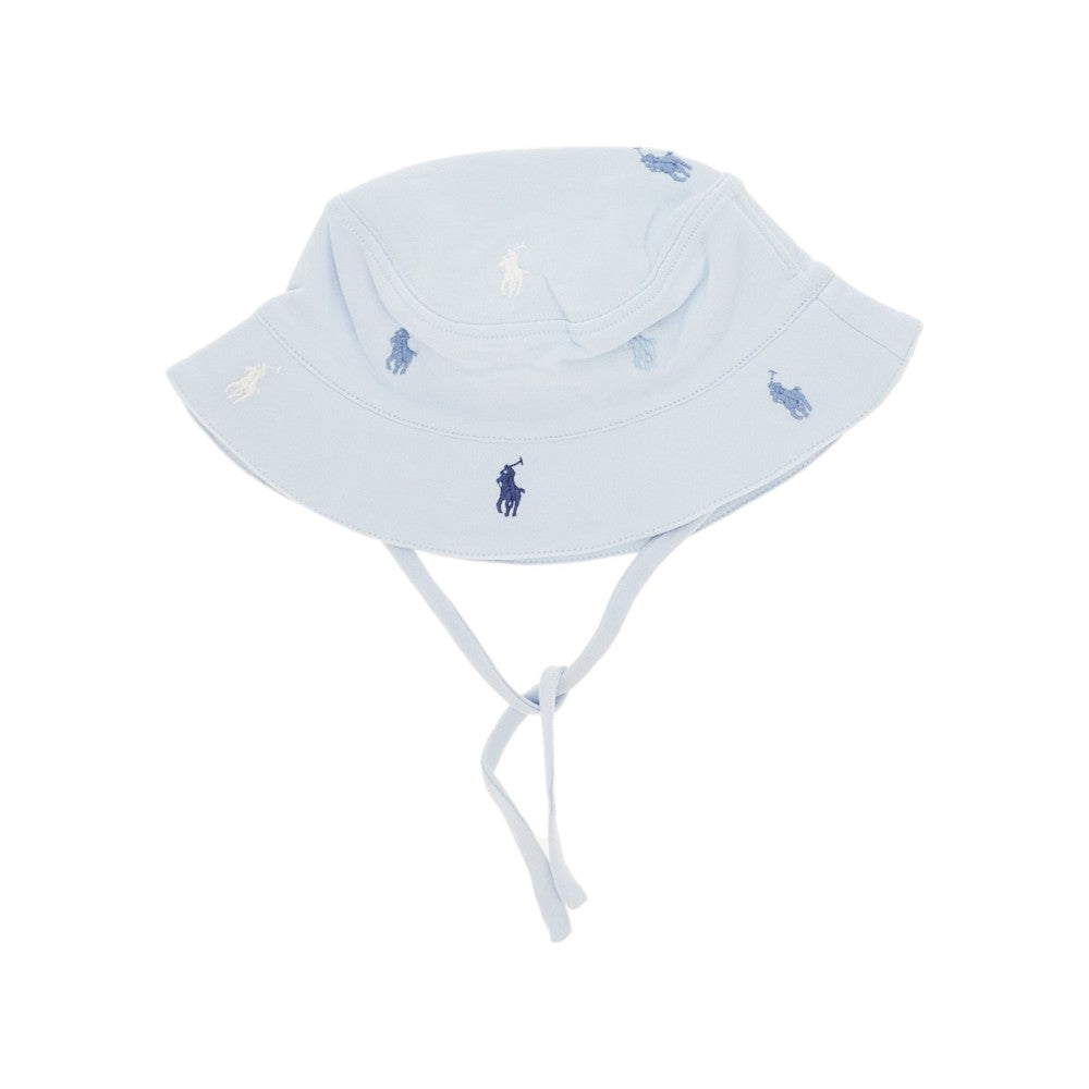 RALPH LAUREN Cotton bucket hat with embroidered logos
