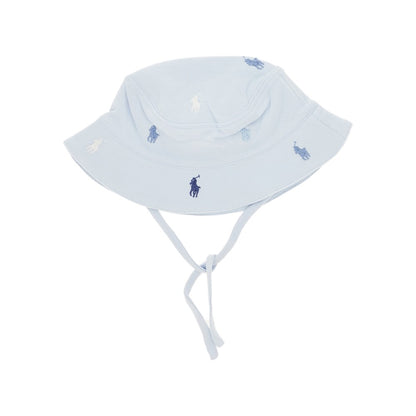 RALPH LAUREN Cotton bucket hat with embroidered logos