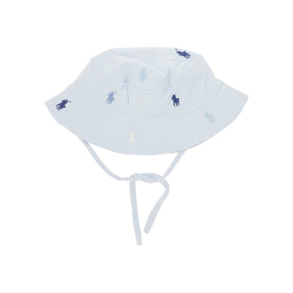 RALPH LAUREN Cotton bucket hat with embroidered logos
