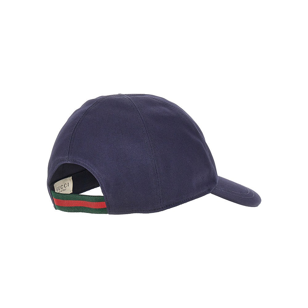 GUCCI Gabardine baseball cap with embroidery
