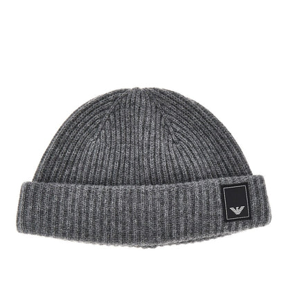 EMPORIO ARMANI Wool and cashmere beanie hat