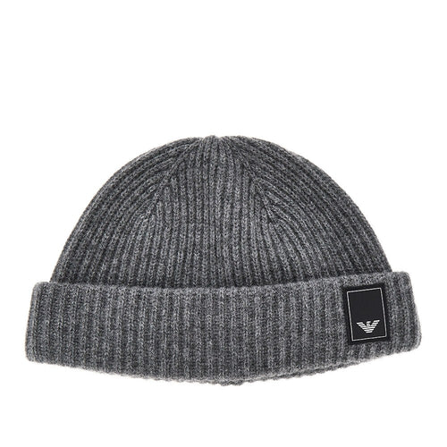 EMPORIO ARMANI Wool and cashmere beanie hat