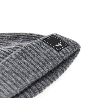 EMPORIO ARMANI Wool and cashmere beanie hat