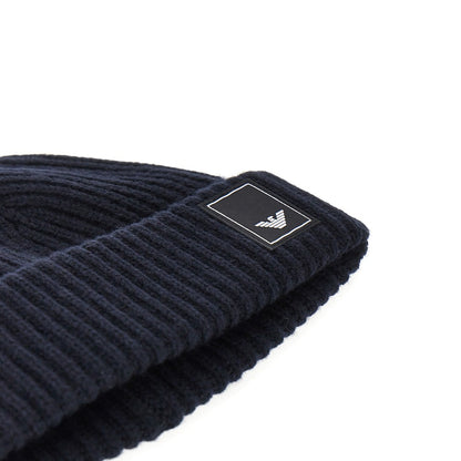EMPORIO ARMANI Wool and cashmere beanie hat