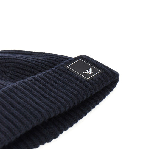 EMPORIO ARMANI Wool and cashmere beanie hat