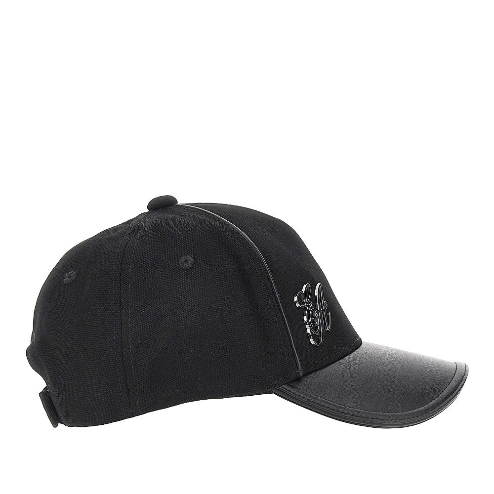 EMPORIO ARMANI Canvas baseball cap with EA logo