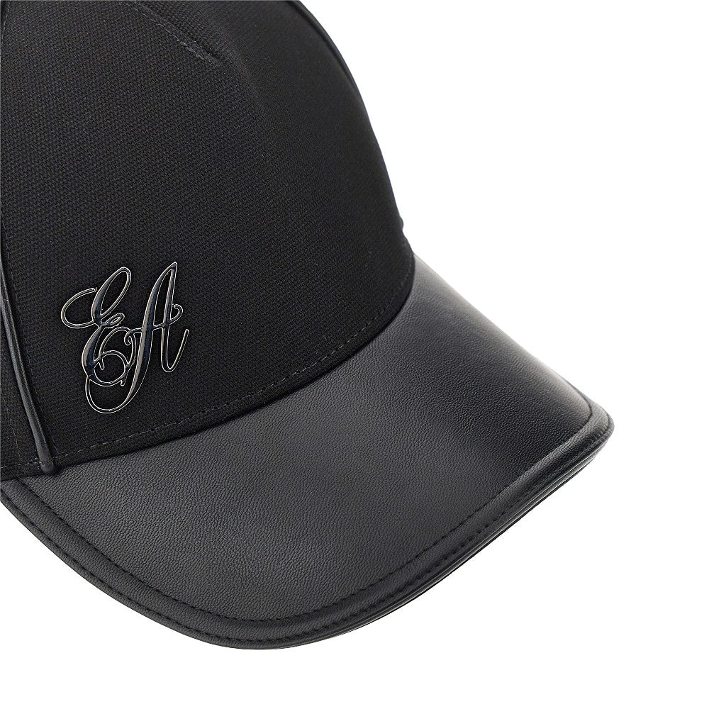 EMPORIO ARMANI Canvas baseball cap with EA logo
