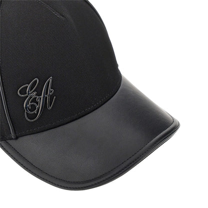 EMPORIO ARMANI Canvas baseball cap with EA logo
