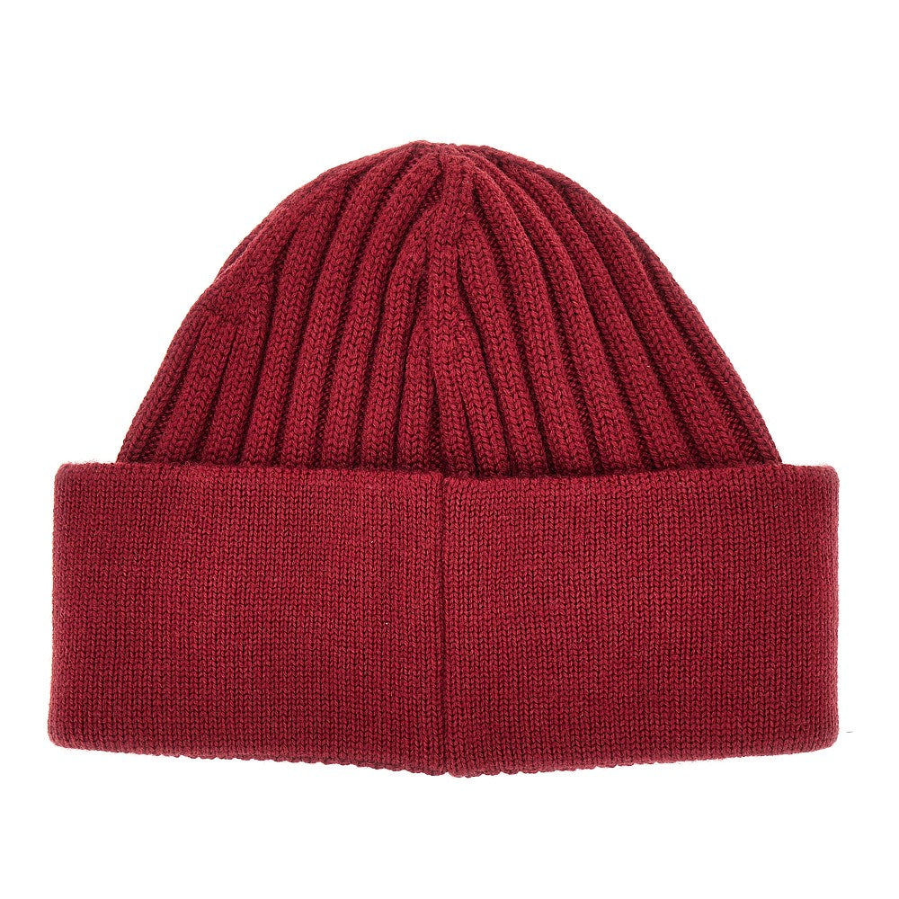 EMPORIO ARMANI Knitted beanie hat with logo embroidery