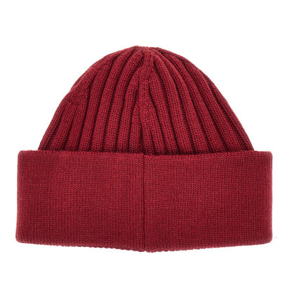 EMPORIO ARMANI Knitted beanie hat with logo embroidery