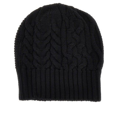 EMPORIO ARMANI Knitted beanie hat with logo label
