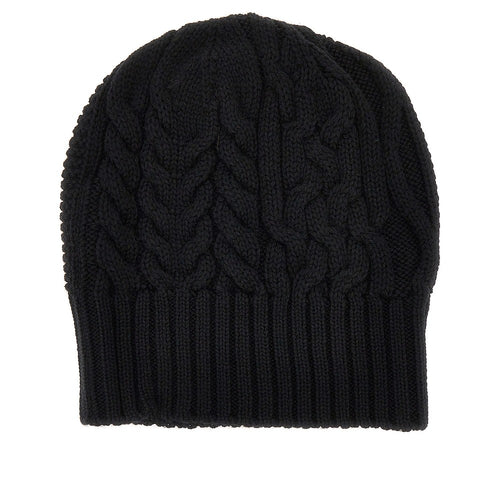 EMPORIO ARMANI Knitted beanie hat with logo label