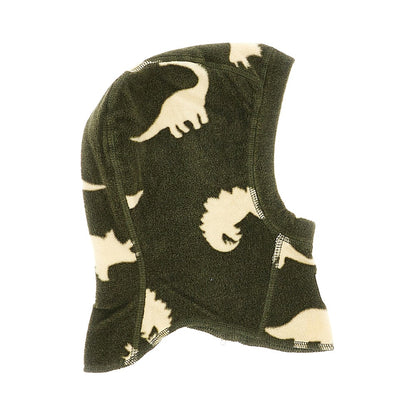 Konges Slojd Fleece balaclava with Dinosaurs motif