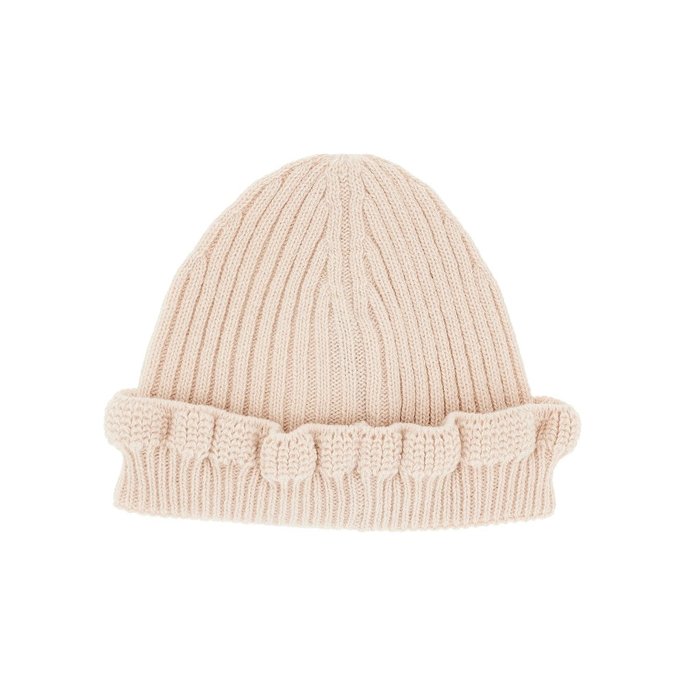 MONCLER Ruffled wool and cachemire beanie hat