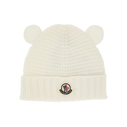 MONCLER Teddy Bear ears wool beanie hat