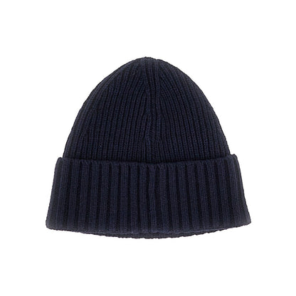 STONE ISLAND Knitted beanie hat with logo patch