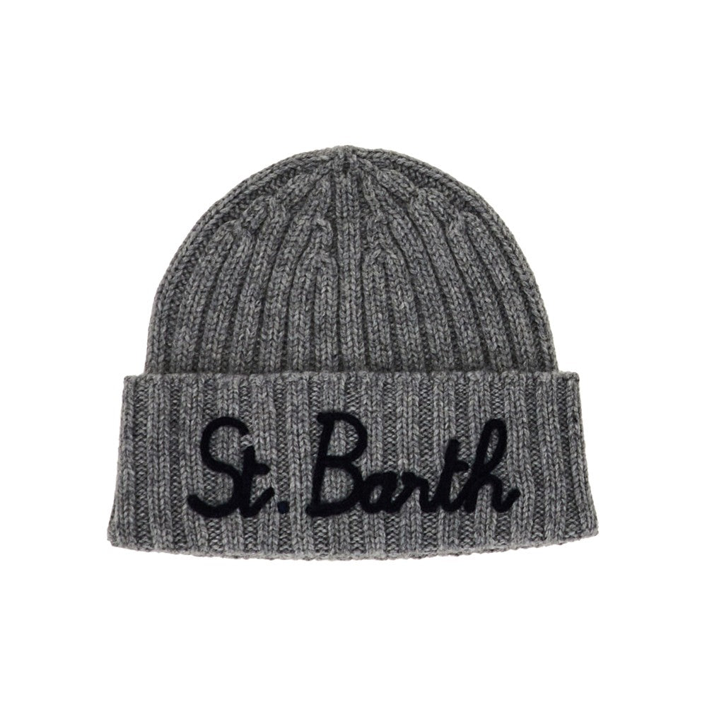 MC2 Saint Barth Wool-blend beanie hat with logo embroidery