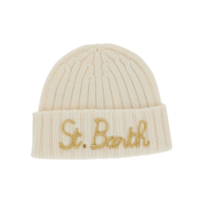 MC2 Saint Barth Logo embroidery ribbed beanie hat