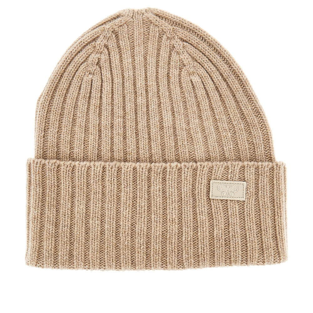 Weekend Max Mara Virgin wool beanie hat with logo patch