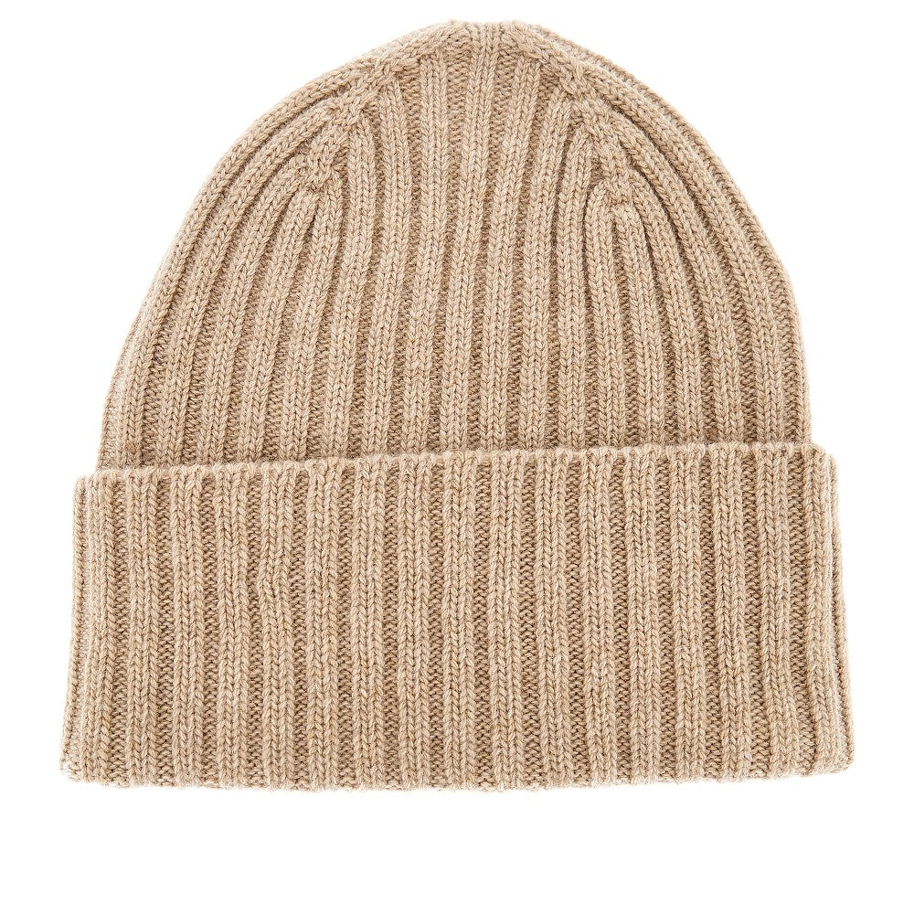 Weekend Max Mara Virgin wool beanie hat with logo patch