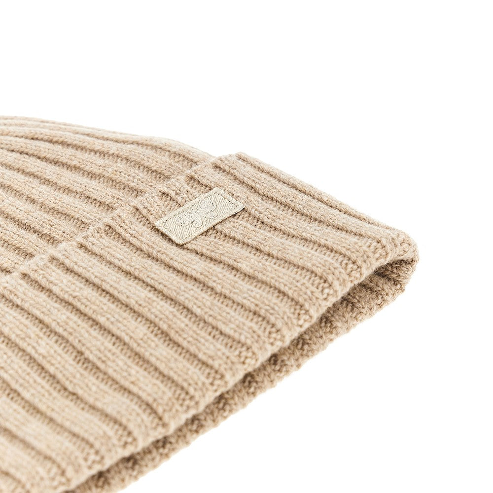 Weekend Max Mara Virgin wool beanie hat with logo patch