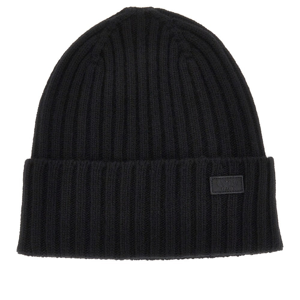 Weekend Max Mara Virgin wool beanie hat with logo patch