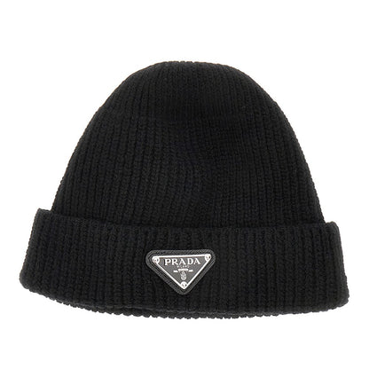 PRADA Cashmere-blend beanie hat with triangle logo