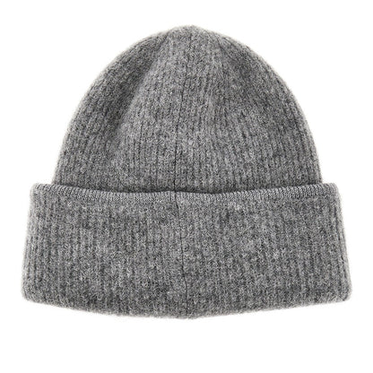 JACQUEMUS Knitted beanie hat with gros-grain logo