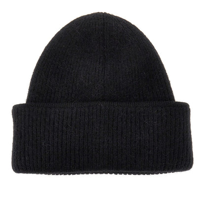 JACQUEMUS Knitted beanie hat with gros-grain logo