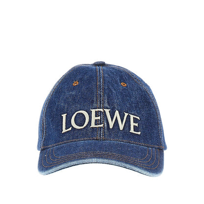 LOEWE Logo embroidery denim baseball cap