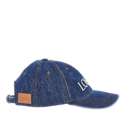 LOEWE Logo embroidery denim baseball cap