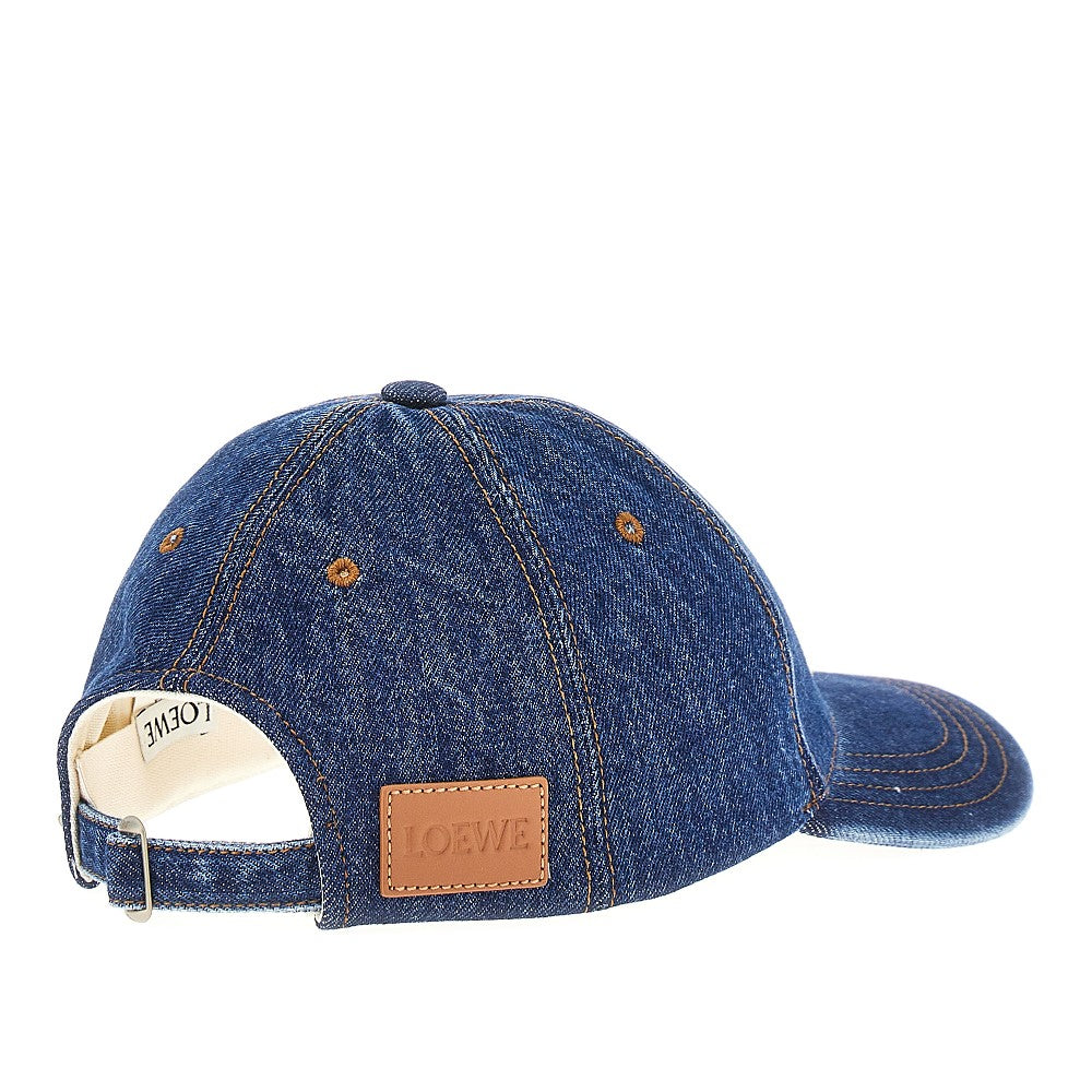 LOEWE Logo embroidery denim baseball cap