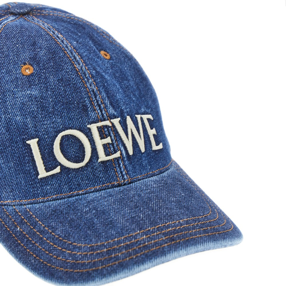LOEWE Logo embroidery denim baseball cap