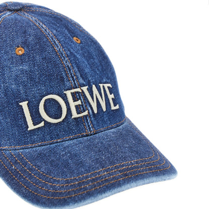 LOEWE Logo embroidery denim baseball cap