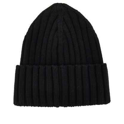 MONCLER Wool beanie hat with logo patch