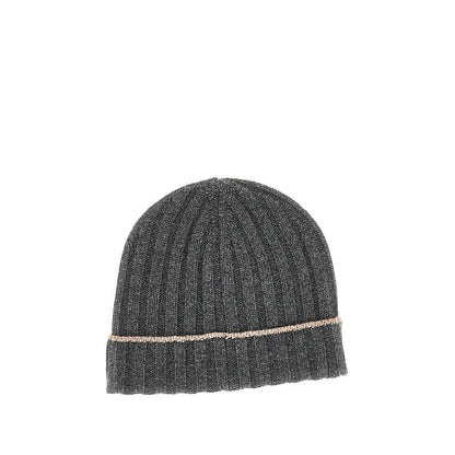 BRUNELLO CUCINELLI Ribbed cashmere beanie hat