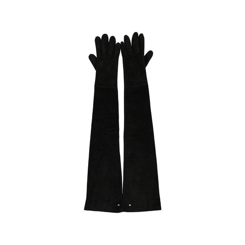Max Mara Suede leather long gloves