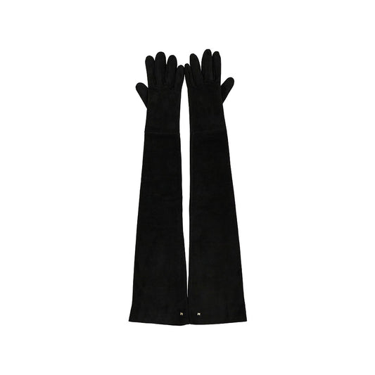 Max Mara Suede leather long gloves
