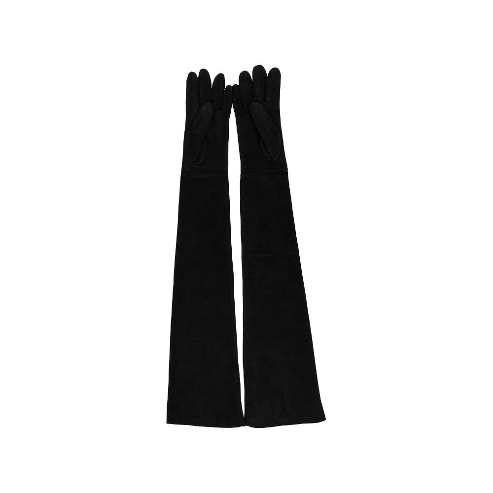 Max Mara Suede leather long gloves