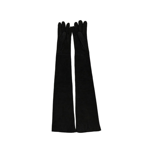 Max Mara Suede leather long gloves