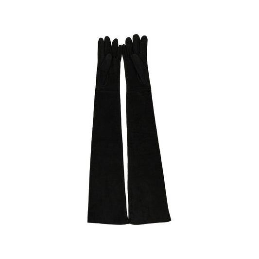 Max Mara Suede leather long gloves