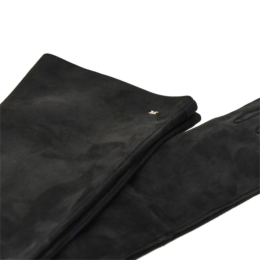 Max Mara Suede leather long gloves