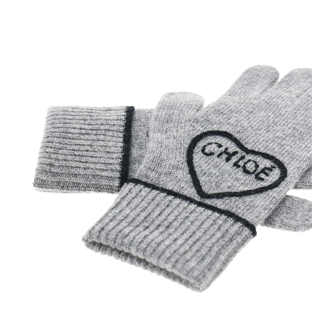 Chloé 'Chloé Encoeur' wool and cashmere gloves