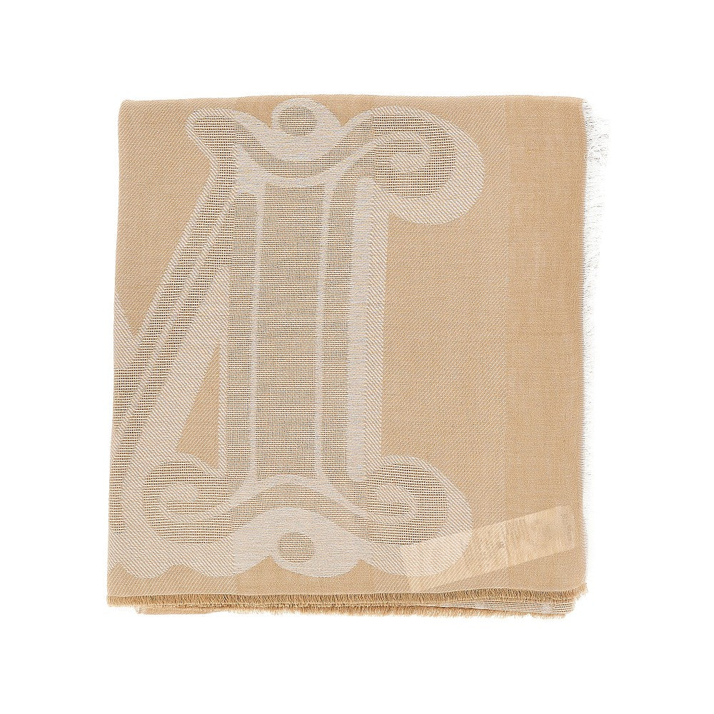 MAX MARA Jacquard linen-blend scarf