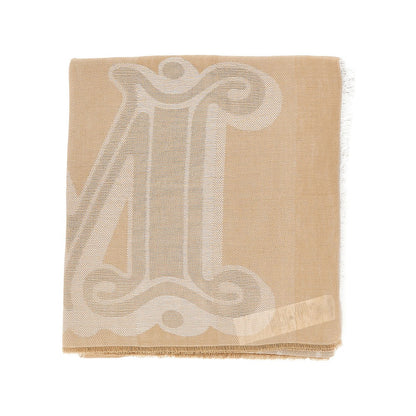 MAX MARA Jacquard linen-blend scarf