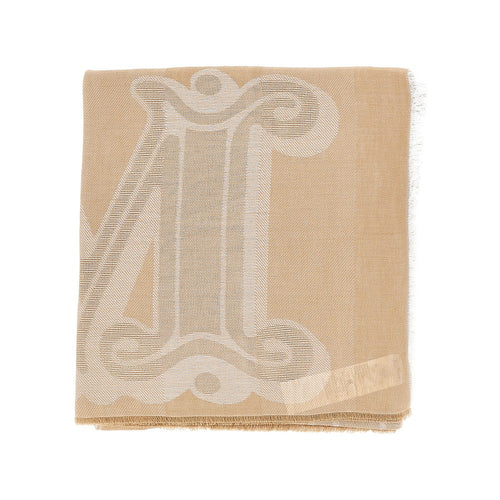 MAX MARA Jacquard linen-blend scarf