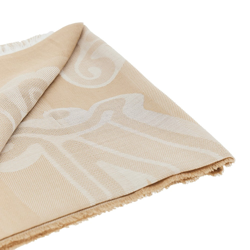 MAX MARA Jacquard linen-blend scarf