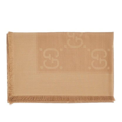 GUCCI GG jacquard wool and silk scarf