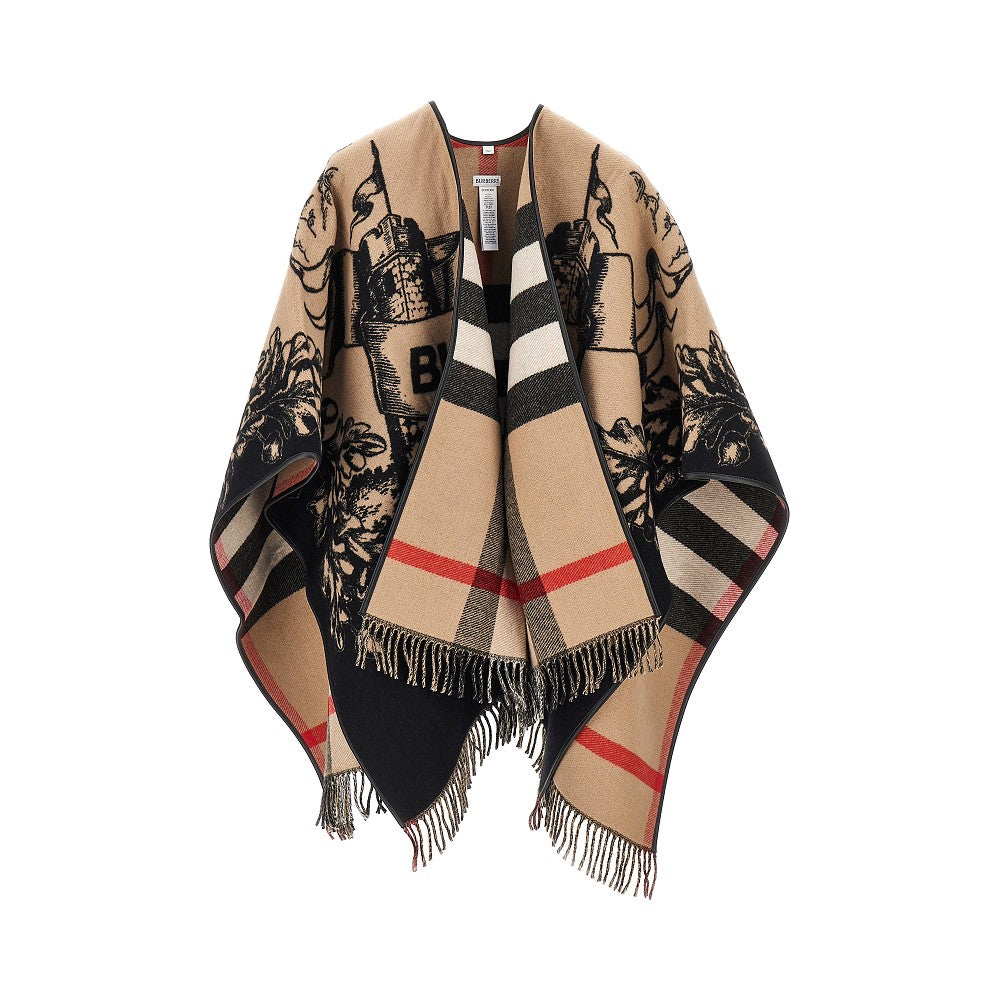 BURBERRY Gallant Knight wool cape